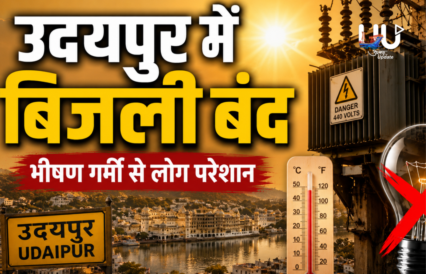 उदयपुर में कल 7 घंटे बिजली कटौती: सुबह 9 बजे से शाम 4 बजे तक रहेगा पावर कट, जानें कौन-कौन से इलाके होंगे प्रभावित