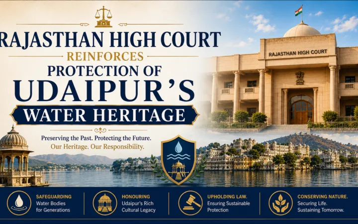 Rajasthan High Court Reinforces Protection of Udaipur’s Water Heritage…