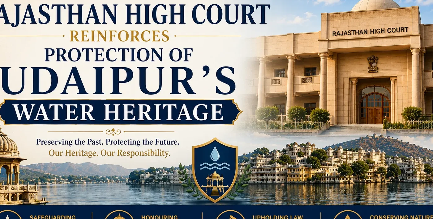 Rajasthan High Court Reinforces Protection of Udaipur’s Water Heritage…