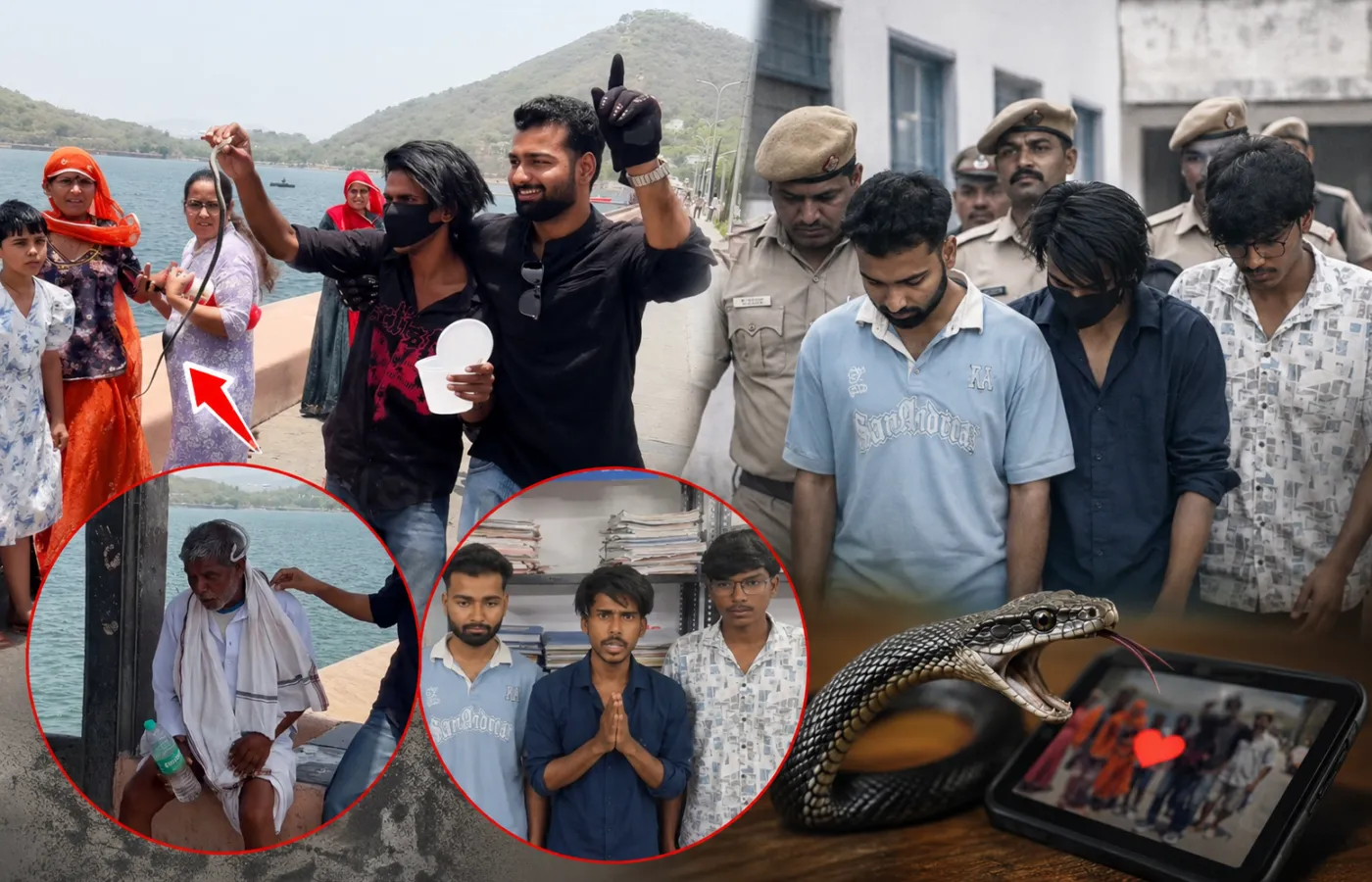 लाइक्स-फॉलोअर्स की चाह में नकली सांप से लोगों को डराया, वायरल वीडियो के बाद पुलिस ने लिया एक्शन; आरोपियों ने मांगी माफी