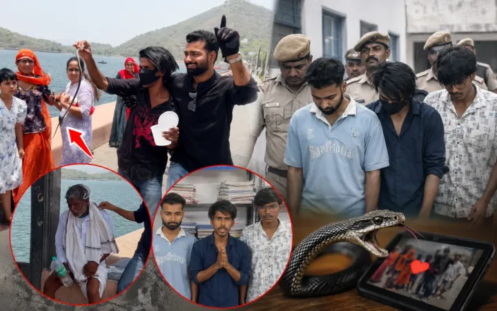 लाइक्स-फॉलोअर्स की चाह में नकली सांप से लोगों को डराया, वायरल वीडियो के बाद पुलिस ने लिया एक्शन; आरोपियों ने मांगी माफी