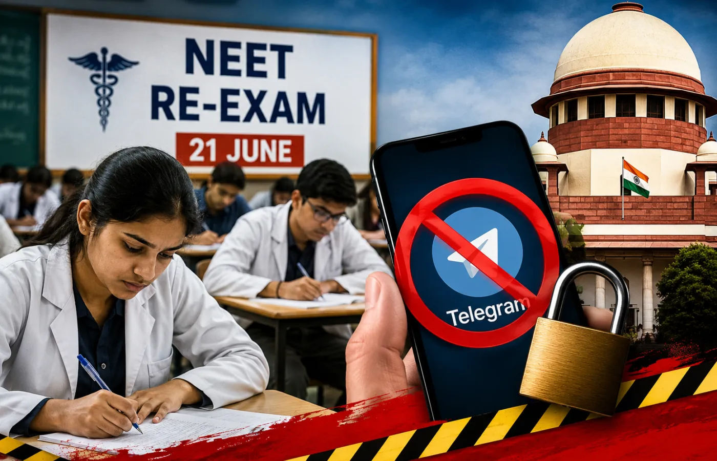 NEET री-एग्जाम तक भारत में टेलीग्राम पर रोक: 21 को परीक्षा, 22 जून तक एप काम नहीं करेगा; मैसेज एडिट फीचर 30 जून तक बंद