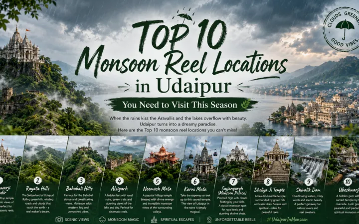 Top 10 Monsoon Reel Locations in Udaipur You Need to Visit This Season